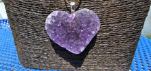 Load image into Gallery viewer, DRUZY AMETHYST CRYSTAL HEART NECKLACE
