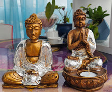 Load image into Gallery viewer, SILVER BUDDHA CANDLE HOLDER or BUDDHA FIGURINE