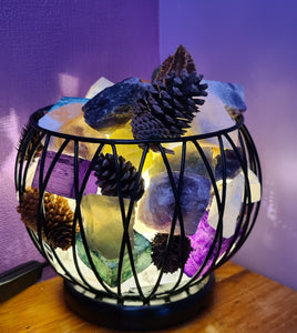 SUPER SPECIAL MIXED CRYSTAL CAGE LAMP
