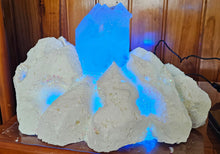 Load image into Gallery viewer, STUNNING QUARTZ CRYSTAL ON HANDMADE LIGHT STAND