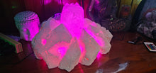 Load image into Gallery viewer, STUNNING QUARTZ CRYSTAL ON HANDMADE LIGHT STAND