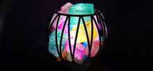 Load image into Gallery viewer, 13 COLORS RAINBOW CLEAR QUARTZ CRYSTAL  CAGE LAMP(deep soul cleanser)