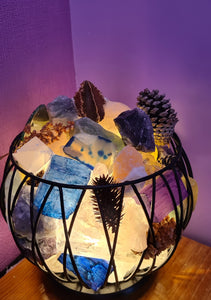 SUPER SPECIAL MIXED CRYSTAL CAGE LAMP