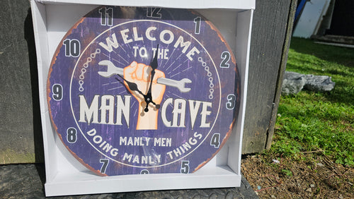 MAN CAVE CLOCK