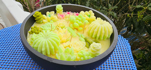 LAVENDER SUCCULENTS HANDMADE CANDLE
