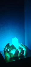 Load image into Gallery viewer, STUNNING QUARTZ CRYSTAL ON HANDMADE LIGHT STAND