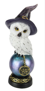 MYSTICAL OWL ON CRYSTAL BALL