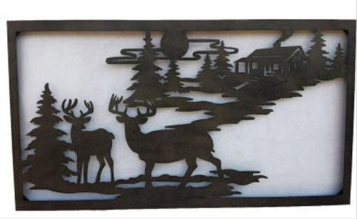 DEER LANDSCAPE WALL ART XL