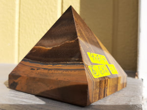 XL TIGERS EYE CRYSTAL PYRAMIDS-6 sizes
