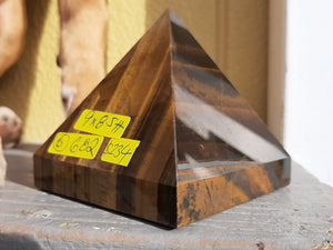 XL TIGERS EYE CRYSTAL PYRAMIDS-6 sizes