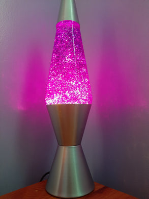 PINK GLITTER  LAVA LAMP