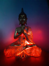 Load image into Gallery viewer, UNIQUE COLOUR CHANGING DIAMOND MIRROR SARI BUDDHA LAMP-put together by me