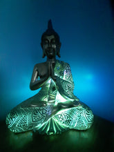 Load image into Gallery viewer, UNIQUE COLOUR CHANGING DIAMOND MIRROR SARI BUDDHA LAMP-put together by me