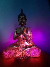 Load image into Gallery viewer, UNIQUE COLOUR CHANGING DIAMOND MIRROR SARI BUDDHA LAMP-put together by me