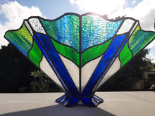 Load image into Gallery viewer, LARGE UNIQUE STAINED GLASS LIGHT SHADE