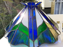 Load image into Gallery viewer, LARGE UNIQUE STAINED GLASS LIGHT SHADE