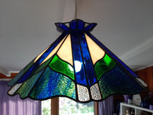 Load image into Gallery viewer, LARGE UNIQUE STAINED GLASS LIGHT SHADE