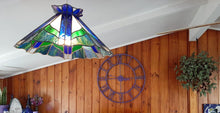 Load image into Gallery viewer, LARGE UNIQUE STAINED GLASS LIGHT SHADE