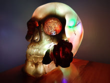 Load image into Gallery viewer, SKULL &amp; ROSES COLOUR CHANGING LAMP-unique made by me