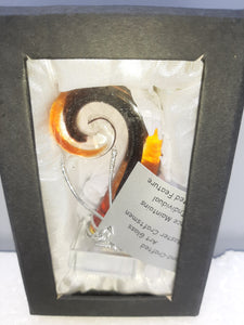 MINI ORANGE BLACK PUNGA GLASS FIGURINE