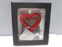 Load image into Gallery viewer, MED RED  GLASS HEART FIGURINE