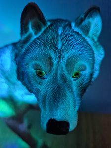 UNIQUE LARGE WOLF LAMP-made by me