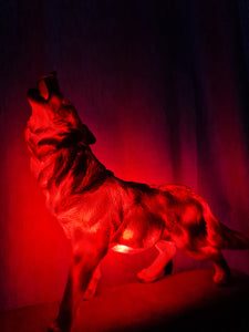 UNIQUE HOWLING WOLF LAMP-made by me