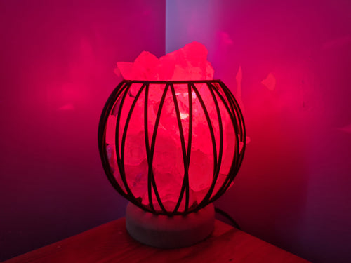 Sale💥COLOUR CHANGING CLEAR QUARTZ CRYSTAL  CAGE LAMP(deep soul cleanser)