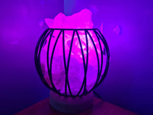 Load image into Gallery viewer, Sale💥COLOUR CHANGING CLEAR QUARTZ CRYSTAL  CAGE LAMP(deep soul cleanser)