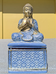 BLUE GOLD TRINKET BOX