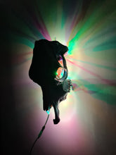 Load image into Gallery viewer, COST🔥GENUINE COW SKULL -backlit lighting ,painted with chameleon resin by me