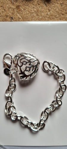 HEART FILLAGREE FOB BRACELET