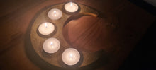 Load image into Gallery viewer, SHIMMERING GOLD HANDMADE CRESCENT MOON T LIGHT HOLDER MADE BY ME
