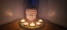Load image into Gallery viewer, SHIMMERING GOLD HANDMADE CRESCENT MOON T LIGHT HOLDER MADE BY ME