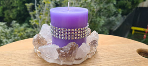 HANDMADE CRYSTAL TEA LIGHT CANDLE HOLDERS-made by me.