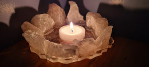 HANDMADE CRYSTAL TEA LIGHT CANDLE HOLDERS-made by me.