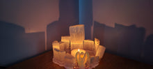 Load image into Gallery viewer, HANDMADE CRYSTAL TEA LIGHT CANDLE HOLDERS-made by me.