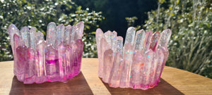 SALE🔥HANDMADE CRYSTAL LOOK T LIGHT HOLDERS-many colours to choose from