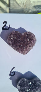 DRUZY AMETHYST CRYSTAL HEARTS 4-5CM