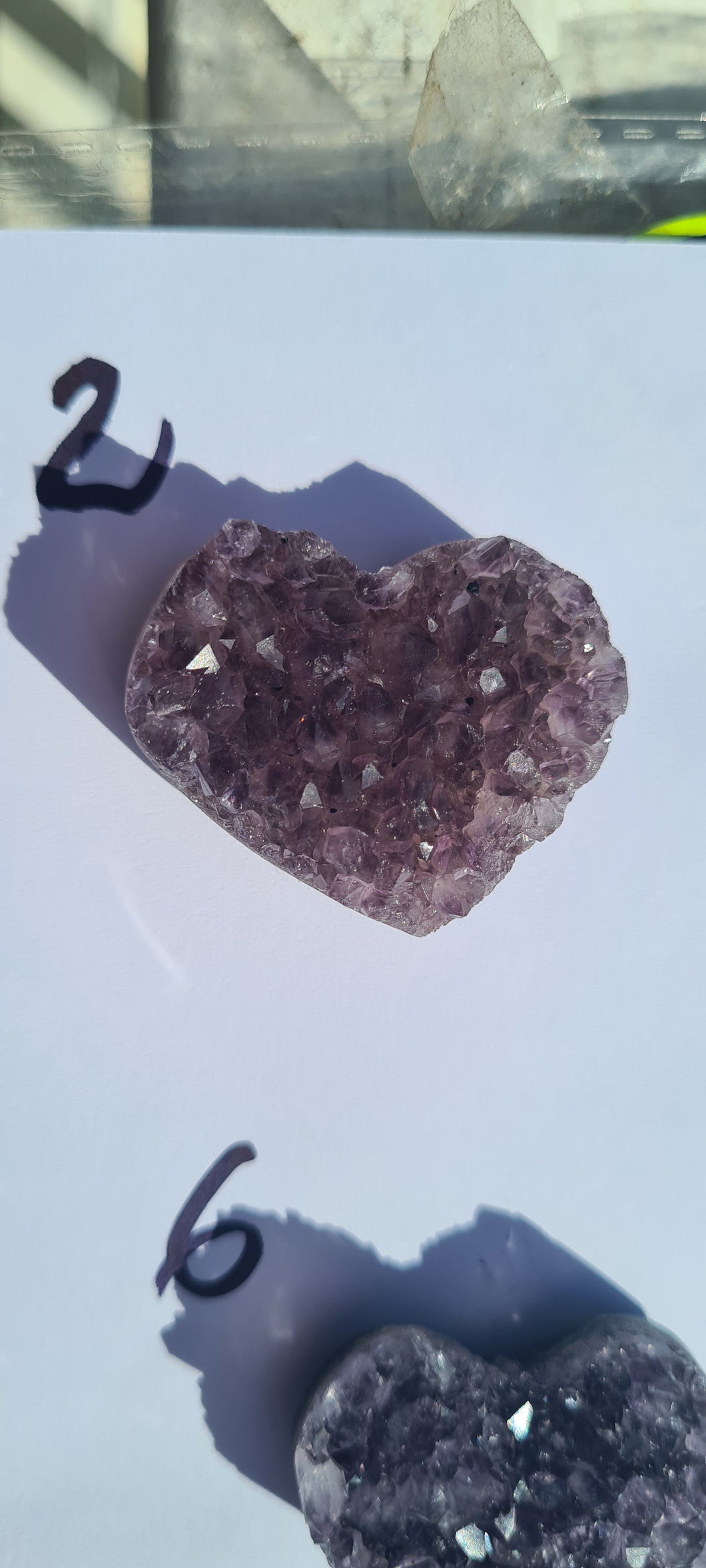 DRUZY AMETHYST CRYSTAL HEARTS 4-5CM
