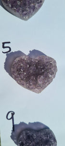DRUZY AMETHYST CRYSTAL HEARTS 4-5CM