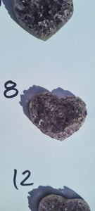 DRUZY AMETHYST CRYSTAL HEARTS 4-5CM