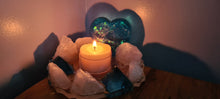 Load image into Gallery viewer, HANDMADE CRYSTAL TEA LIGHT CANDLE HOLDERS-made by me.