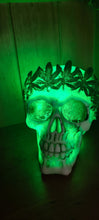 Load image into Gallery viewer, MARIJUANA SKULL LAMP-put together by me