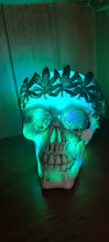 Load image into Gallery viewer, MARIJUANA SKULL LAMP-put together by me