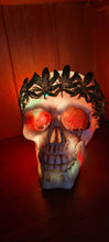 Load image into Gallery viewer, MARIJUANA SKULL LAMP-put together by me