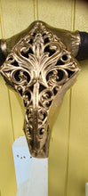 Load image into Gallery viewer, METALLIC GOLD CARVED BULL SKULL-painted gold by me 1 only
