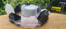 Load image into Gallery viewer, HANDMADE CRYSTAL TEA LIGHT CANDLE HOLDERS-made by me.