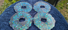 Load image into Gallery viewer, GEODE BLACK OPAL COASTER SET of 4