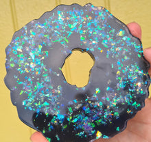 Load image into Gallery viewer, GEODE BLACK OPAL COASTER SET of 4